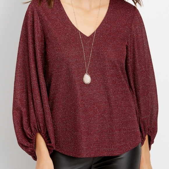 Maurices balloon sleeves  blouse - Picture 1 of 9